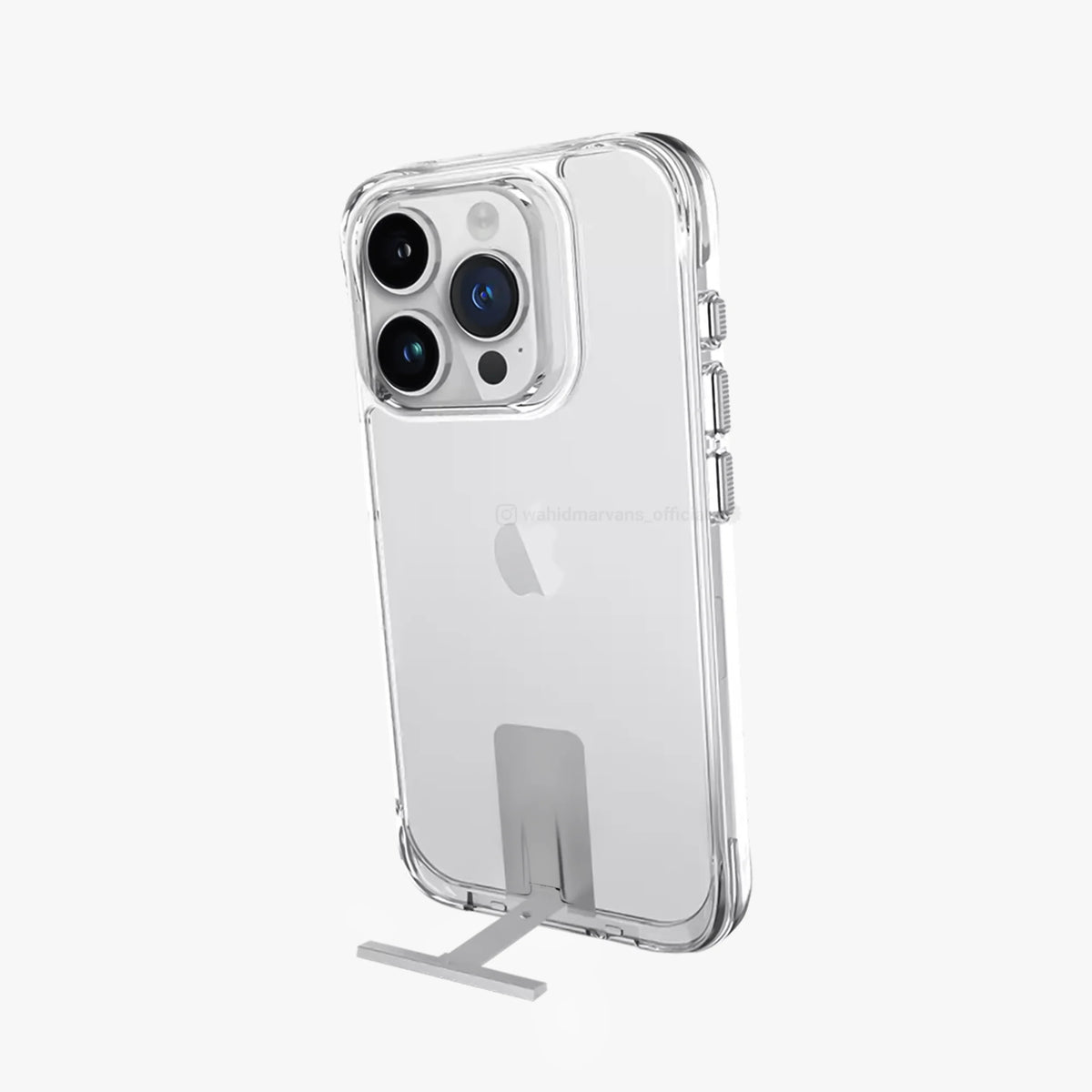 Premium Clear Case with Aluminium Stand iPhone 14 Pro