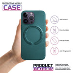 iPhone Leather Magsafe Case - Sea Green iPhone 15 Pro