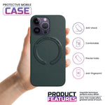 iPhone Leather Magsafe Case - Dark Green