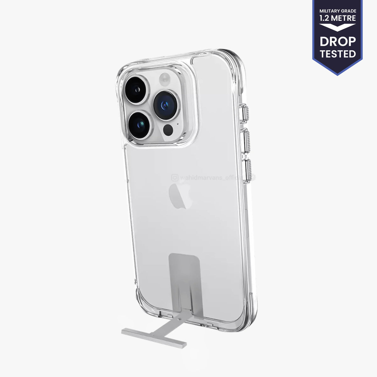 Premium Clear Case with Aluminium Stand iPhone 14 Pro