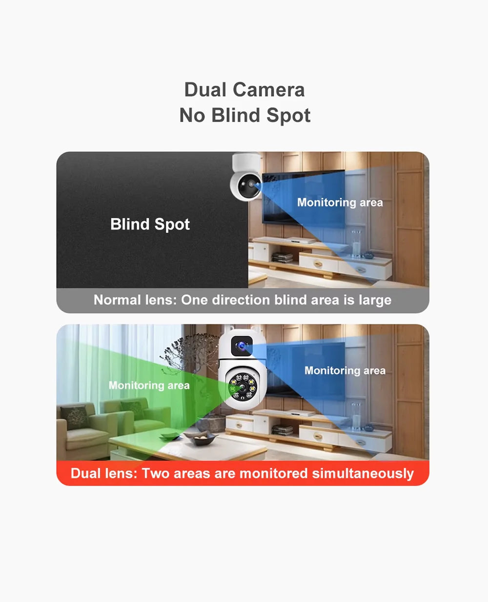 6MP WiFi Smart Wireless Dual Lens Home CCTV
