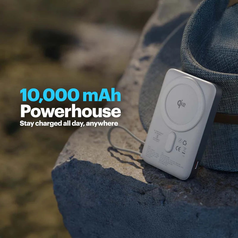 Odin 10,000mAh Qi2 MagSafe Wireless Powerbank with Built-In Type-C Cable