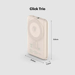Click Trio 10000mAh Magnetic Wireless Powerbank with Apple Watch Charging