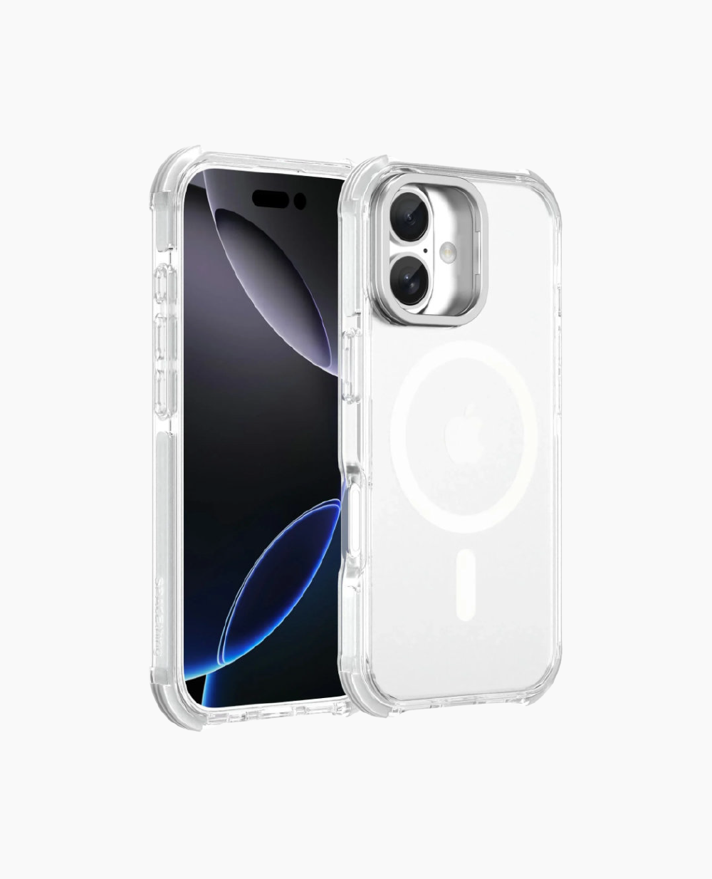 Spacething Helix MagClick Stand Case for iPhone 17 - Silver