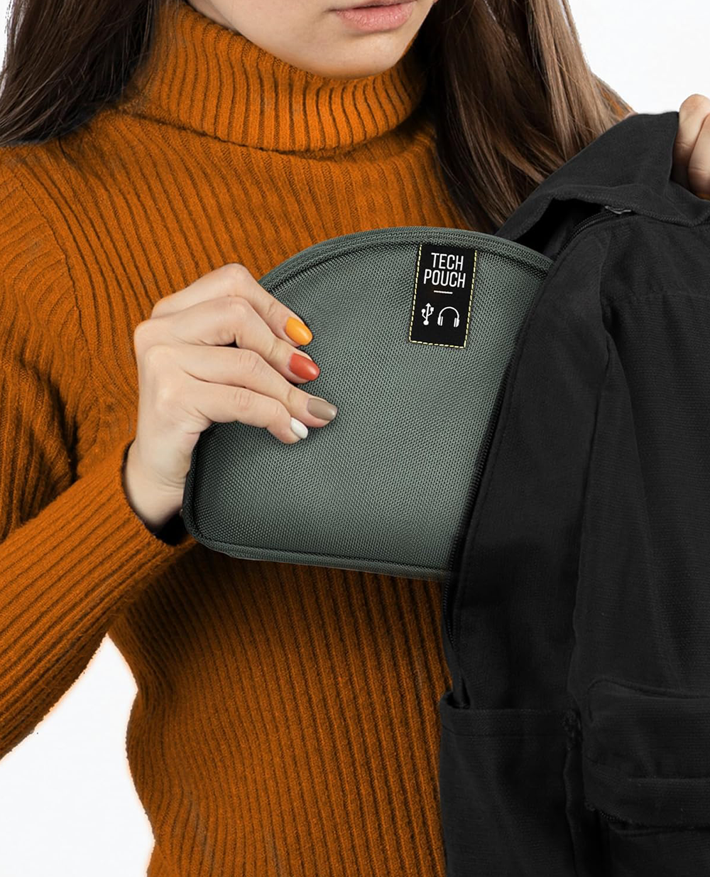 Tech Pouch : The All-in-One Waterproof Travel Organizer - Fossil Grey