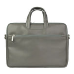 Spacething Helios Leather Laptop Bag With Free Tech Organiser Pouch | 13-14" Inches - Grey