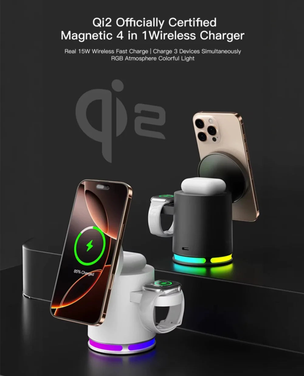 4-in-1 Fast Charging Wireless Charger