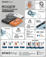 Spacething ROGER 10000mAH Power Bank - White