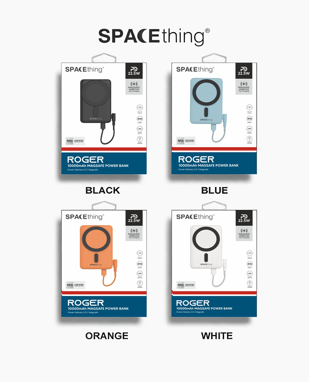 Spacething ROGER 10000mAH Power Bank - Blue