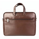 Spacething Helios Leather Laptop Bag With Free Tech Organiser Pouch | 13-14" Inches - Brown