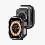 Apple Watch Diamond Plated Protective Hard Case - Black 44 MM