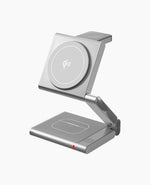 4-In-1Foldable Qi2-Certified Magsafe-Compatible Wireless Charger ( Titanium Silver )
