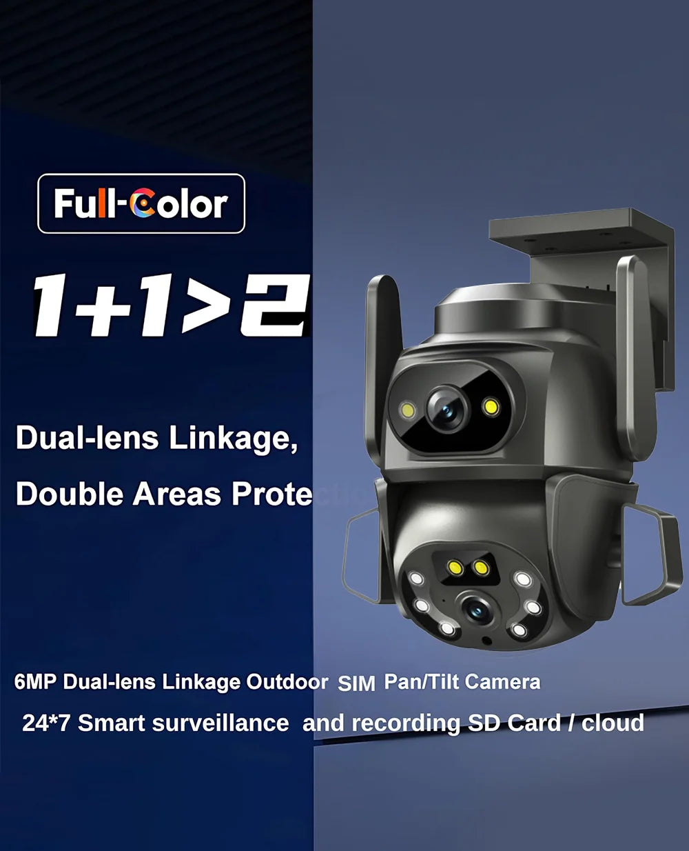 360° Home Security Wi-fi DUAL Smart CCTV Camera