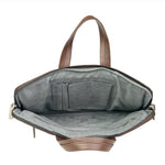 Spacething Helios Leather Laptop Bag With Free Tech Organiser Pouch | 13-14" Inches - Brown