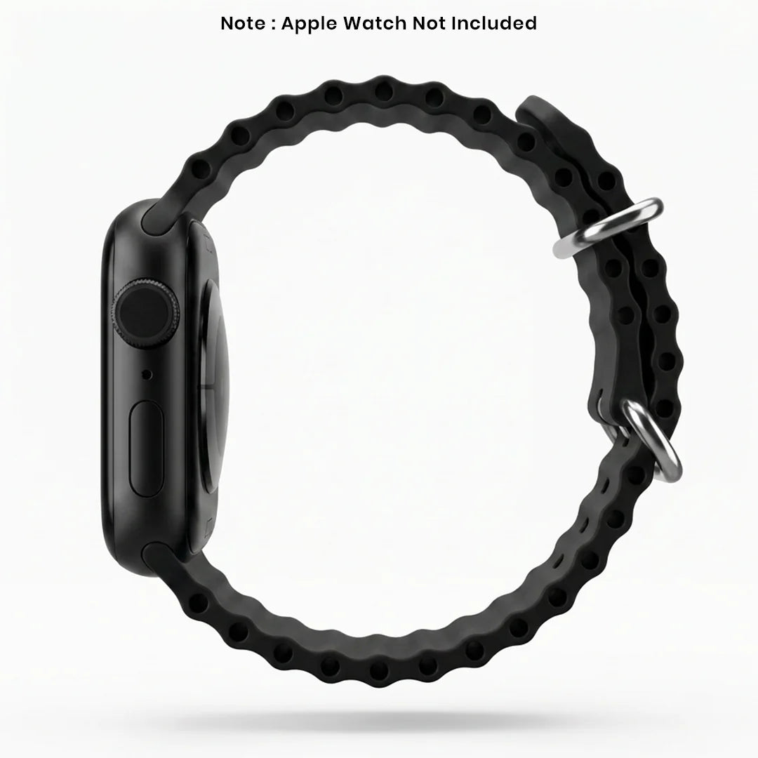 Spacething Ocean Apple Watch Band – 49mm / 45mm Size - Black