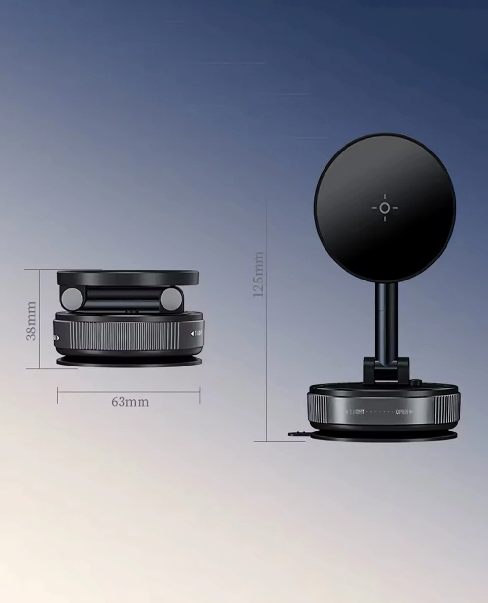 Vacuum Suction Magnetic Phone Mount 360ยฐ