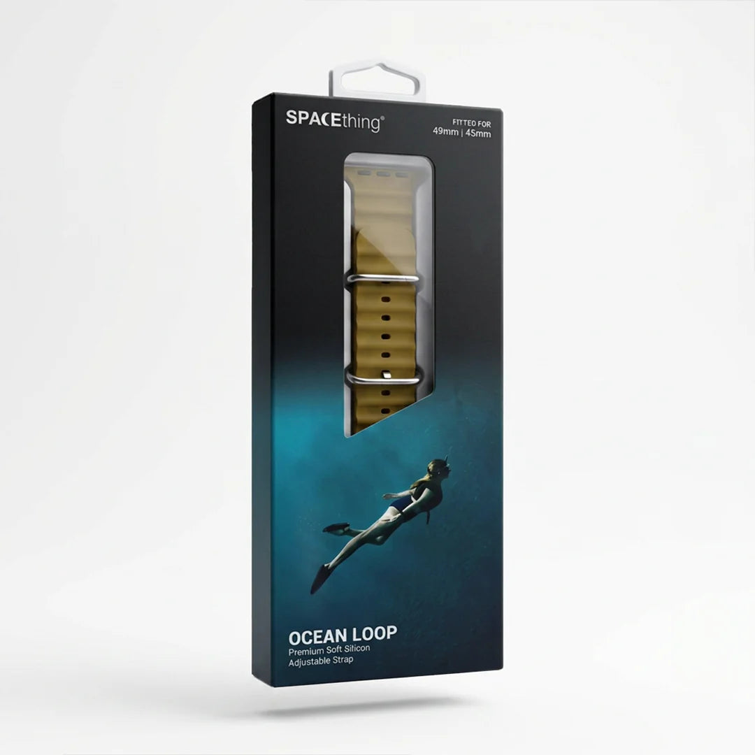 Spacething Ocean Apple Watch Band – 49mm / 45mm Size - Olive Black