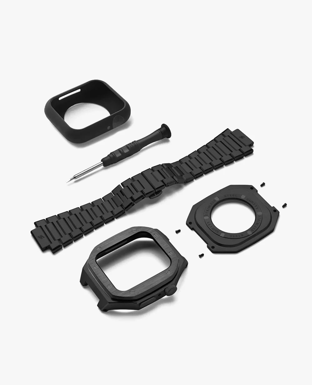 Black Luxury Edition Case- Stainless Steel Strap 46 MM
