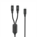 Spacething Flow 2 IN 1 Cable C TO C & C TO L 1.5 Mtr - Black