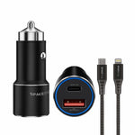 Spacething Speedo Car Charger 55W (with USB-C to Lightning Cable) Colour - Black