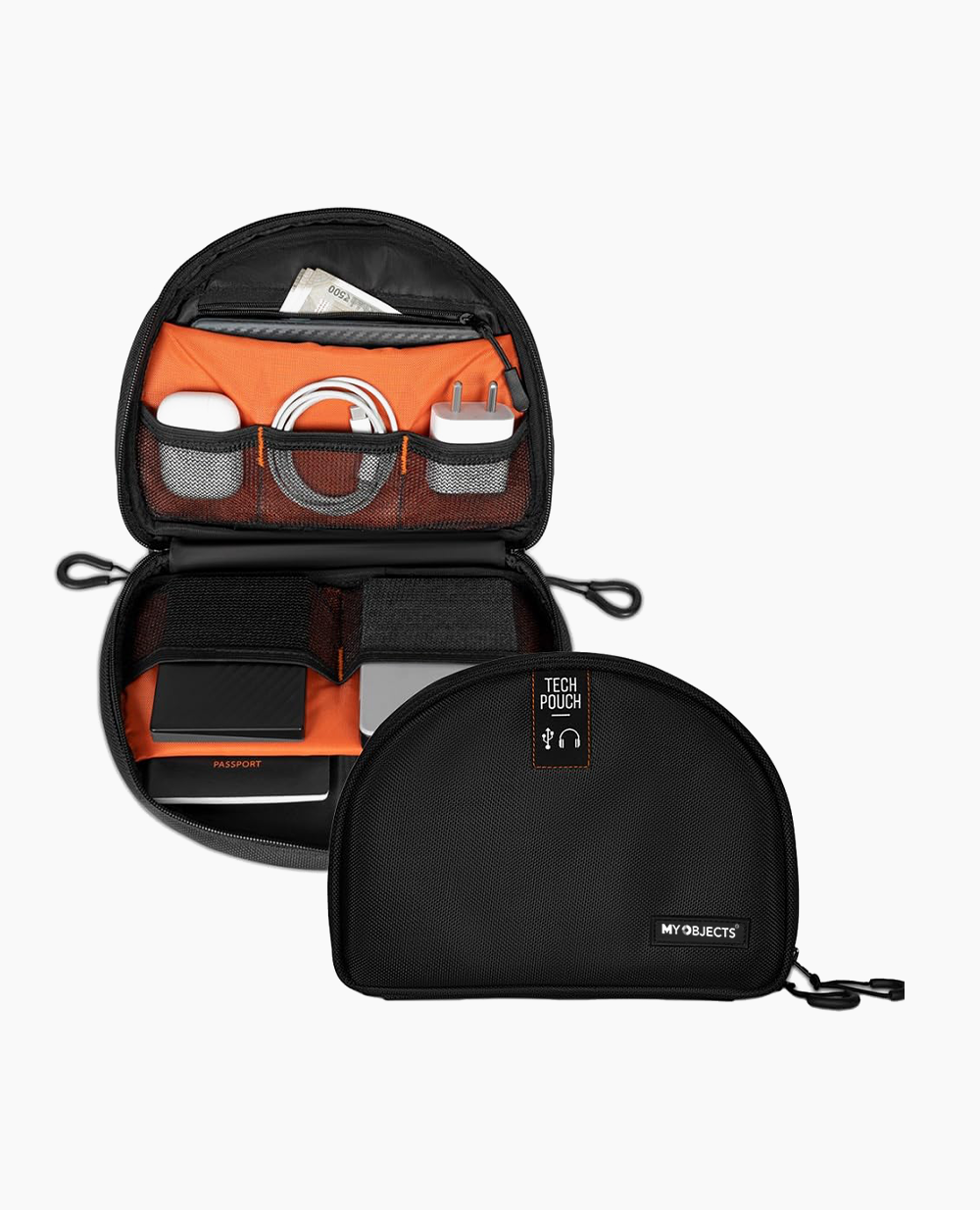 Tech Pouch : The All-in-One Waterproof Travel Organizer - Black