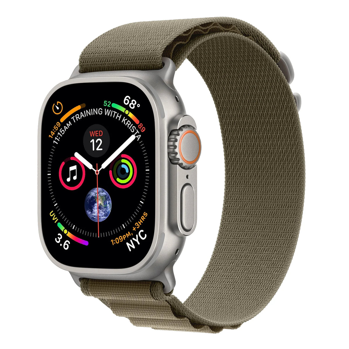 Spacething Adventure Loop Apple Watch Band – 49mm / 45mm Size Olive