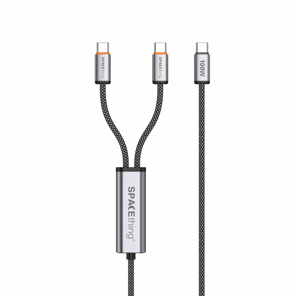 SPACETHING TITANDUO 2-in-1 100W Super Fast Braided Data Cable