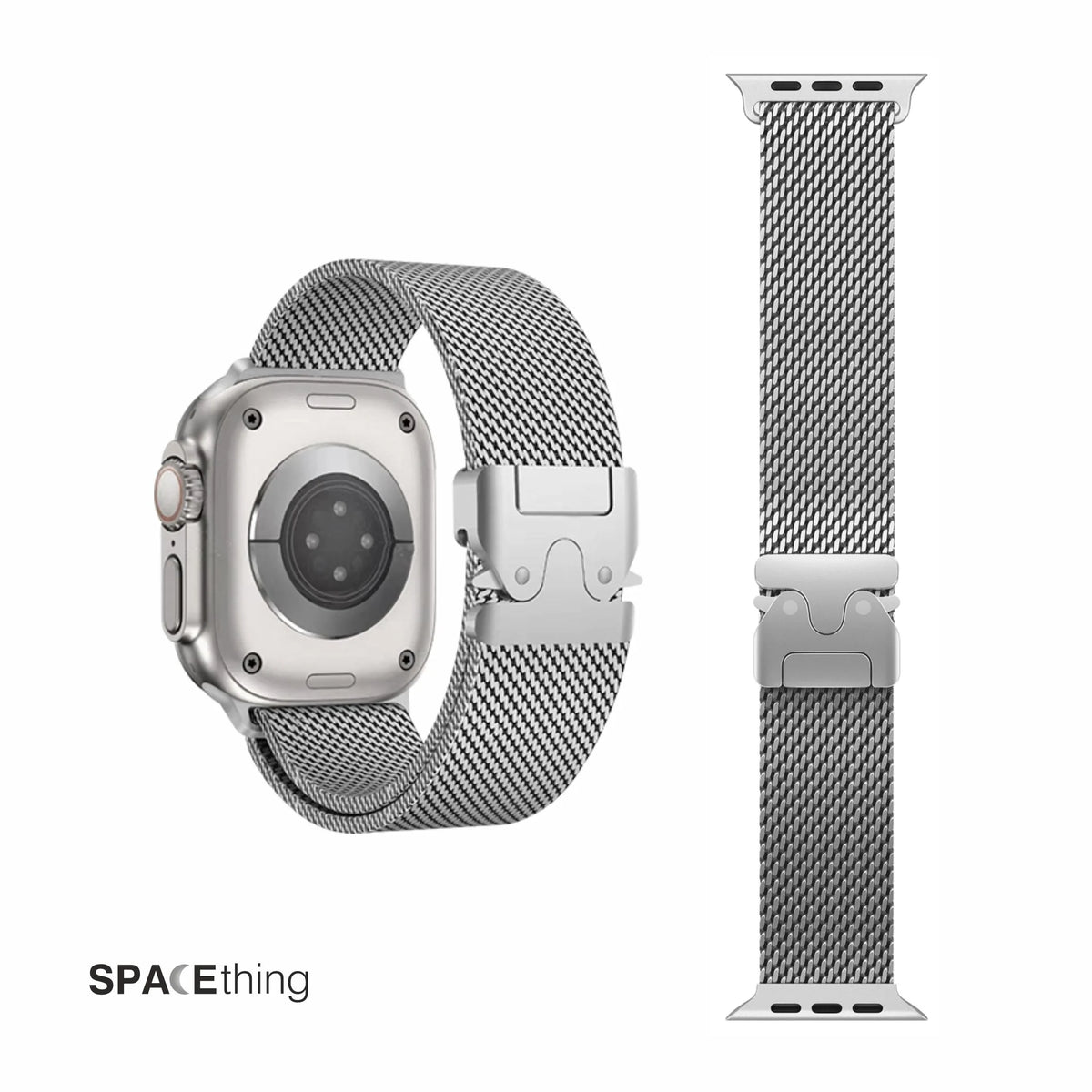 Spacething Milanese Loop Watch Strap | 49/46/45mm Silver