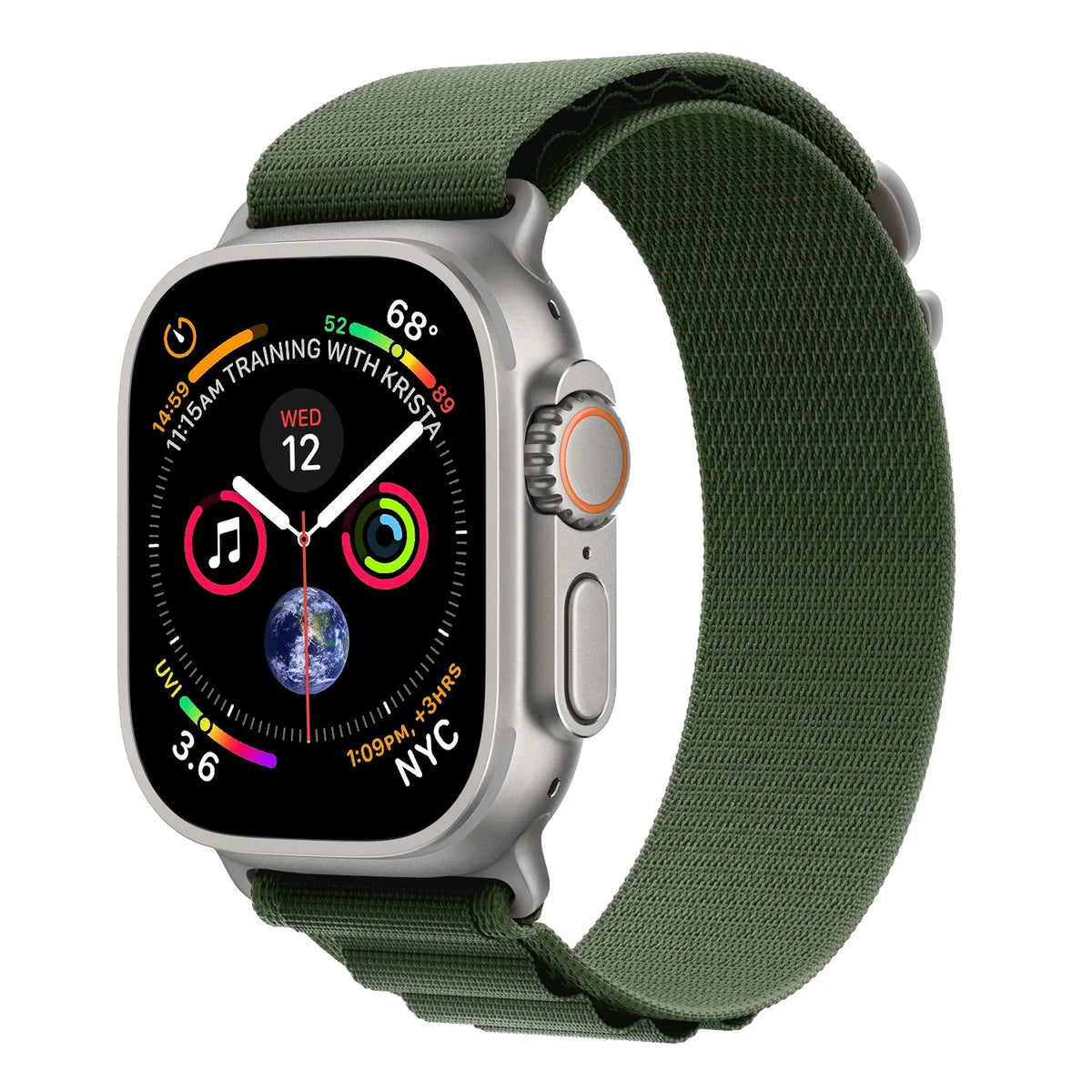 Spacething Adventure Loop Apple Watch Band – 49mm / 45mm Size Green