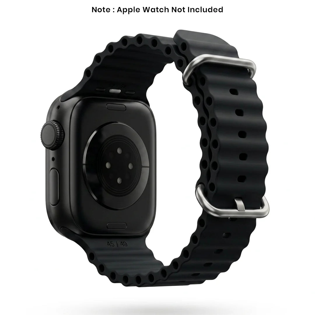 Spacething Ocean Apple Watch Band – 49mm / 45mm Size - Black