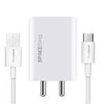 Spacething 80W Flash Plus Wall Charger With USB to C Cable - White