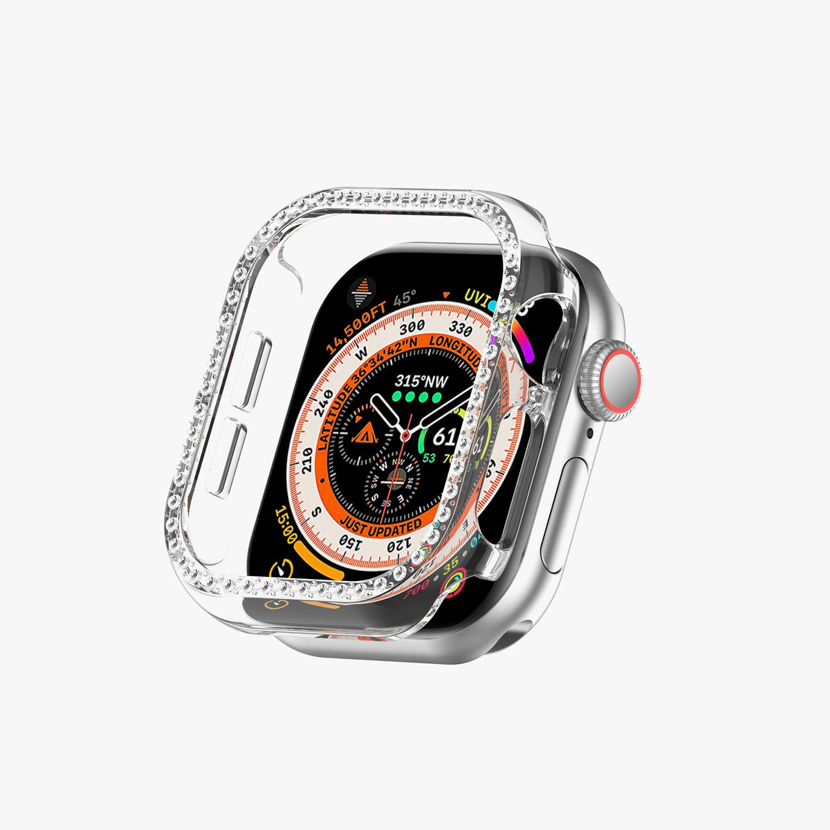 Apple Watch Diamond Plated Protective Hard Case - Clear 40 MM