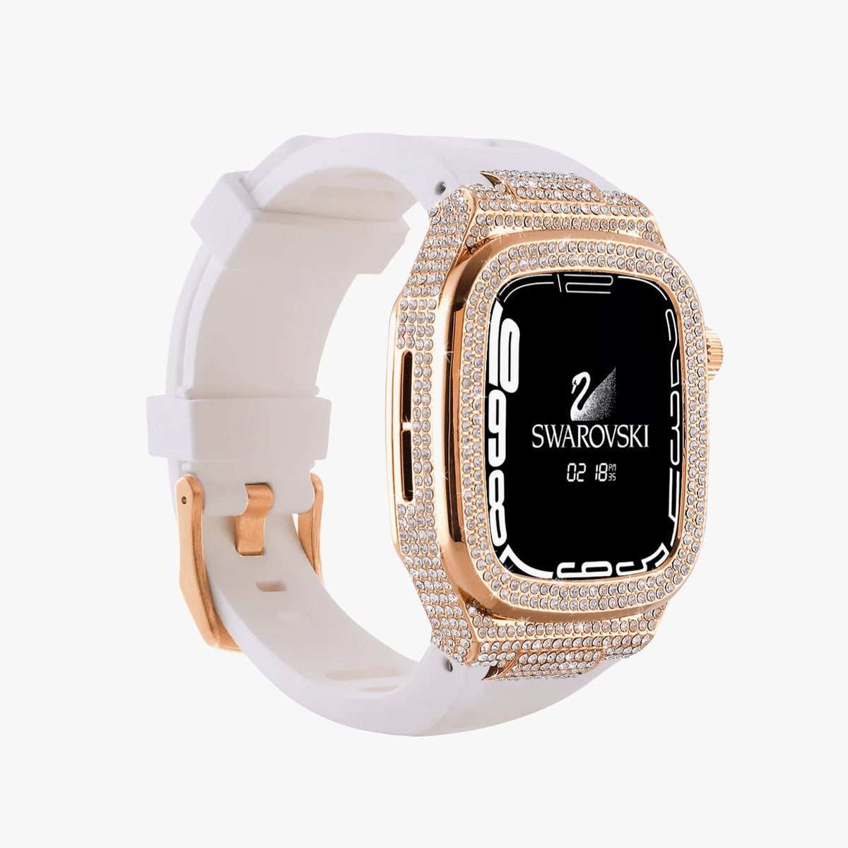 44/45mm Luxury Bling Metal Watch Case Alloy - Rosegold