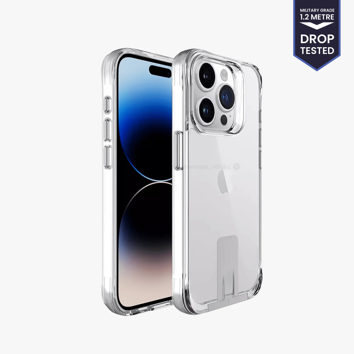 Premium Clear Case with Aluminium Stand iPhone 14 Pro