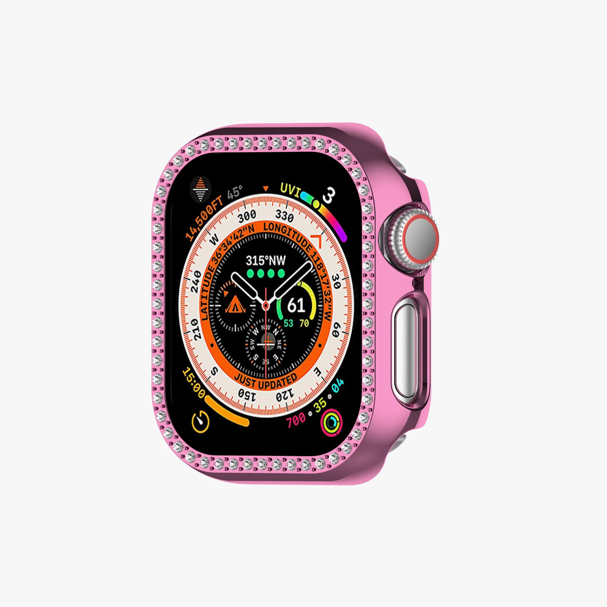 Apple Watch Diamond Plated Protective Hard Case - Pink 40 MM