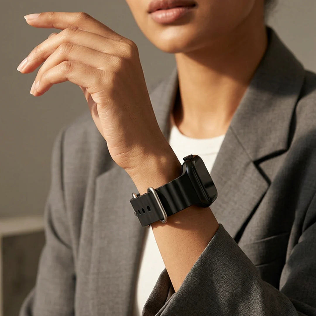 Spacething Ocean Apple Watch Band – 49mm / 45mm Size - Black