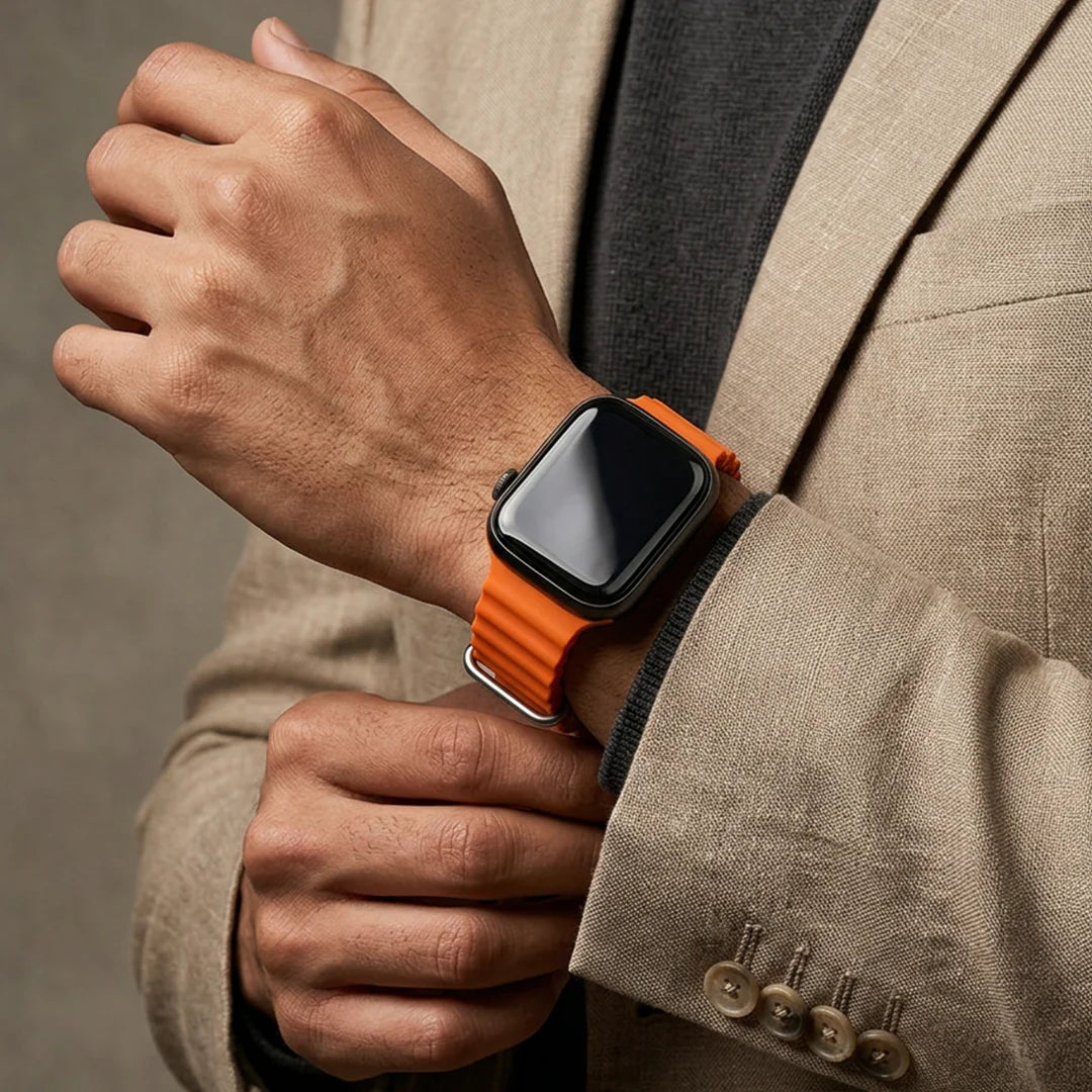 Spacething Ocean Apple Watch Band – 49mm / 45mm Size - Orange
