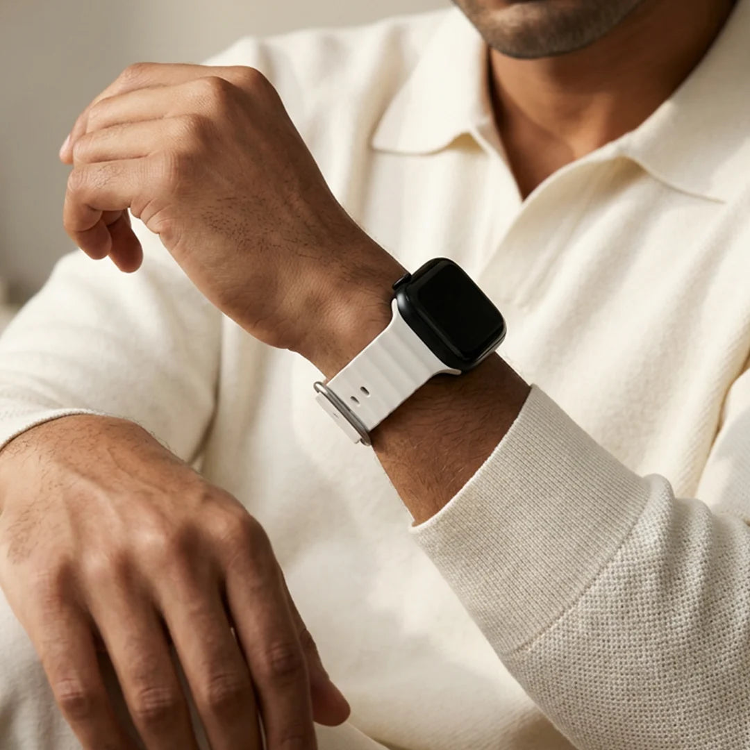 Spacething Ocean Apple Watch Band β 49mm / 45mm Size - White