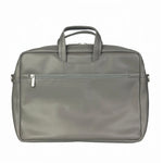 Spacething Helios Leather Laptop Bag With Free Tech Organiser Pouch | 13-14" Inches - Grey