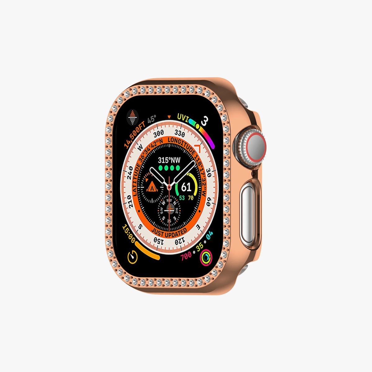 Apple Watch Diamond Plated Protective Hard Case - Rose Gold 40 MM
