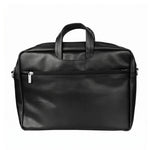 Spacething Helios Leather Laptop Bag With Free Tech Organiser Pouch | 15-16" Inches - Black
