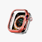Apple Watch Diamond Plated Protective Hard Case - Red 41 MM