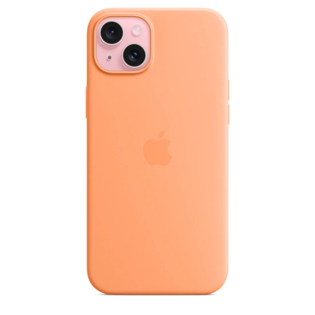 Apple Silicone Case with MagSafe iPhone 15 Orange Sorbet