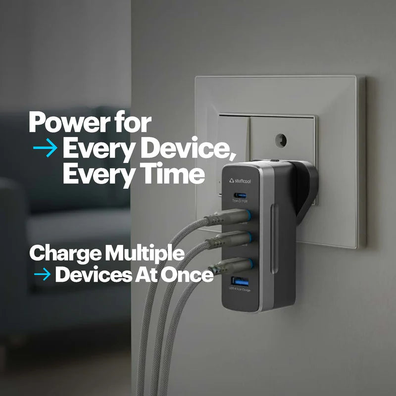 Empire 75W Multiplug GAN Charger with World Travel Adapter