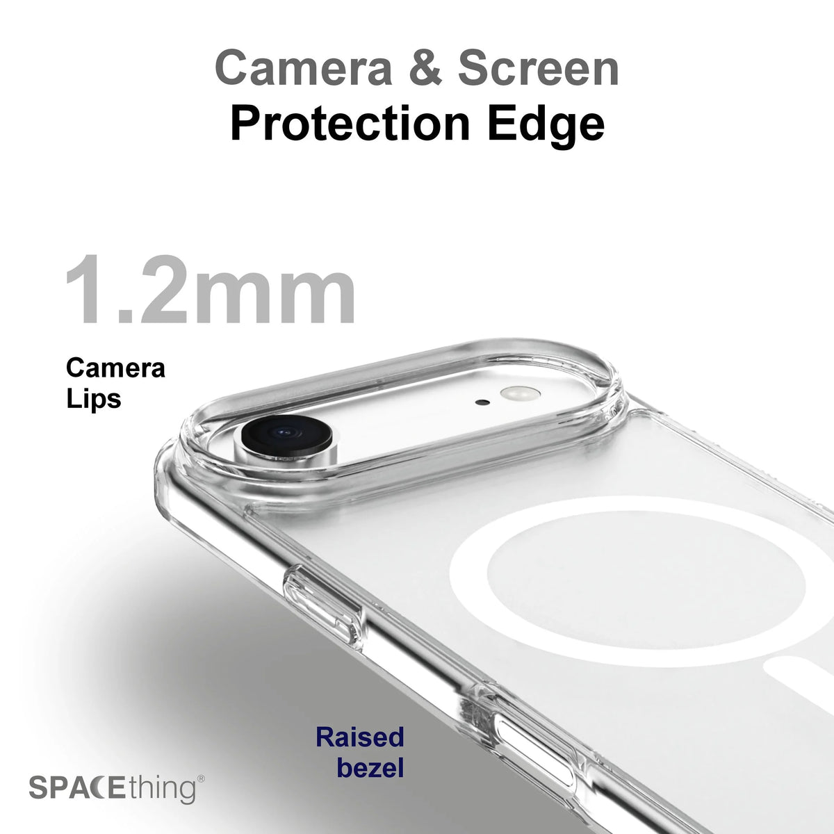 Spacething Minimal MagSafe Case for iPhone 17 Air - Clear