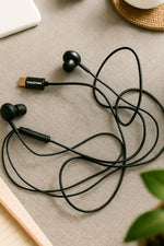Spacething Wired Stereo Music Earphone (USB-C) – Black