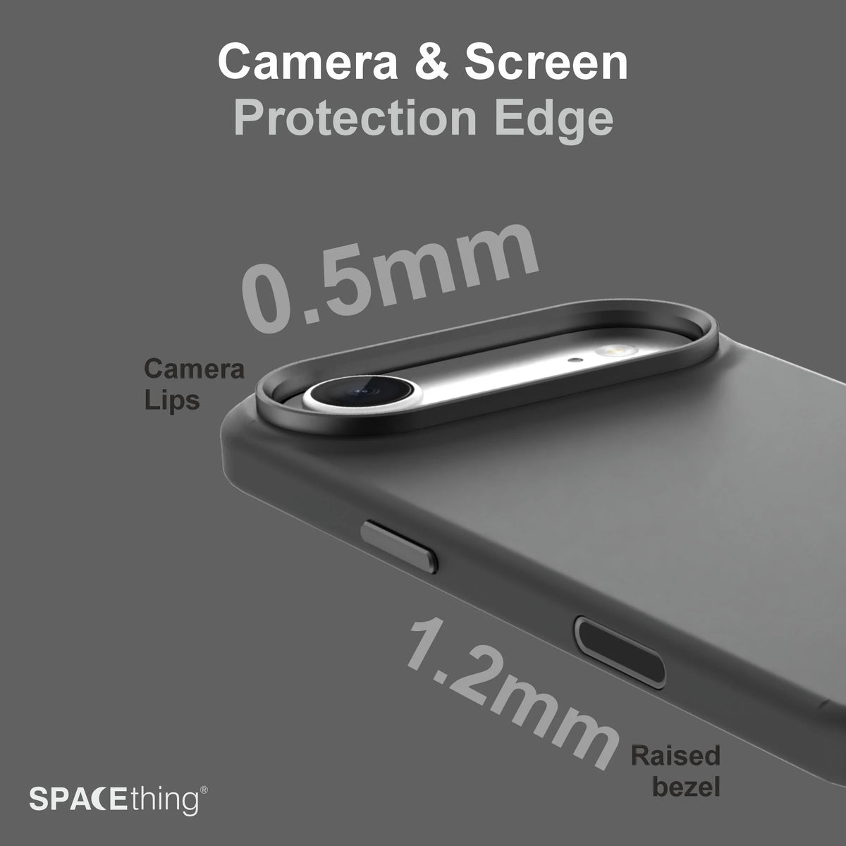Spacething Smoothie Silicone Case for iPhone 17 Air - Black