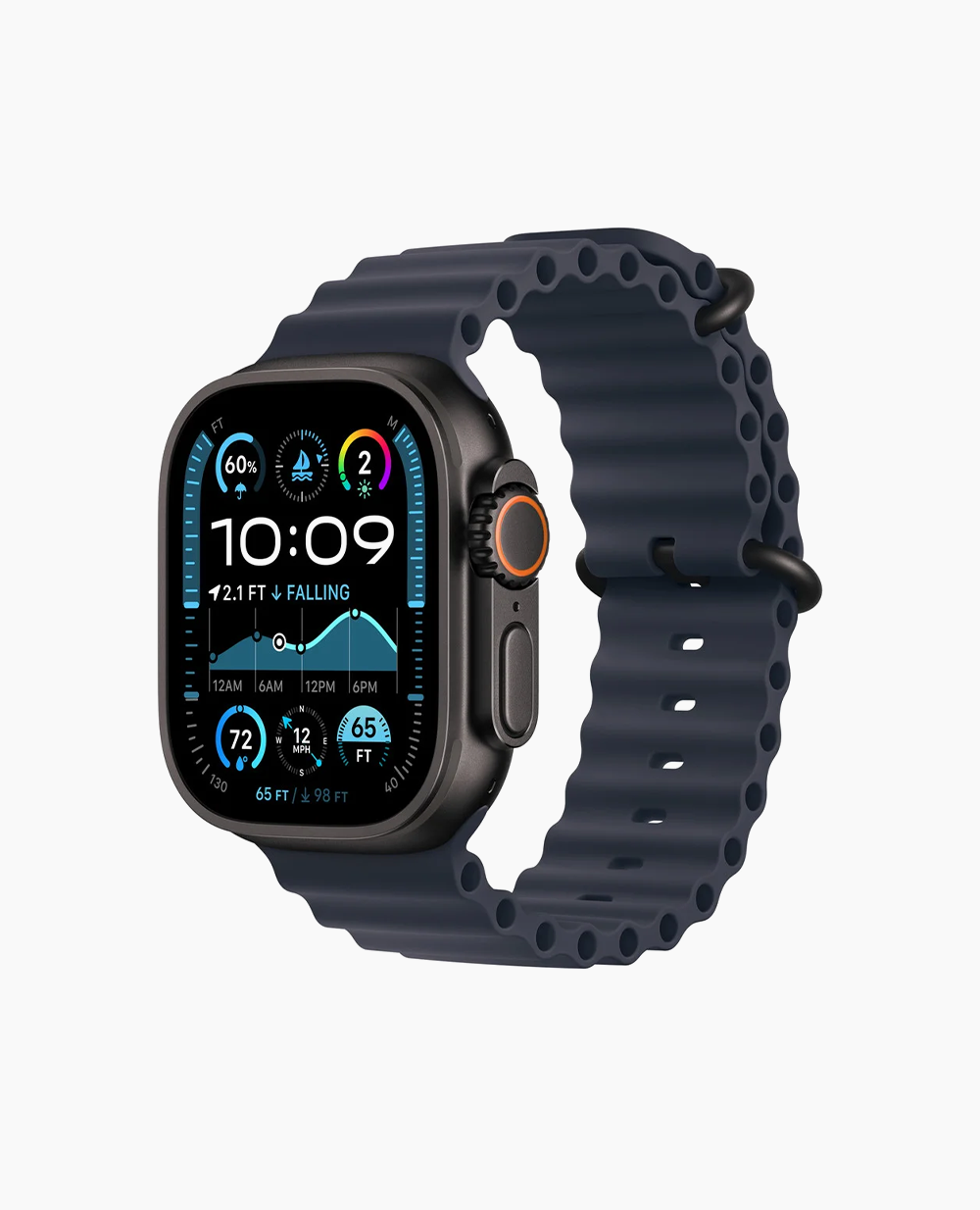 Anchor Blue Ocean Band - Black Titanium Finish