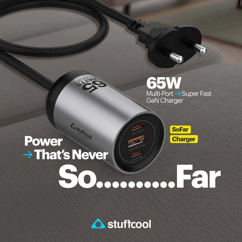 SoFar 65W Multi-Port GaN Charger with 1.5m Cable