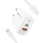 Spacething Rapid 145 Wall Charger – 145W Dual USB to C Cables Colour - White